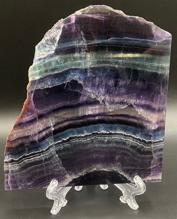 Fluorit Rainbow (Curcubeu) - Felie de piatra semipretioasa