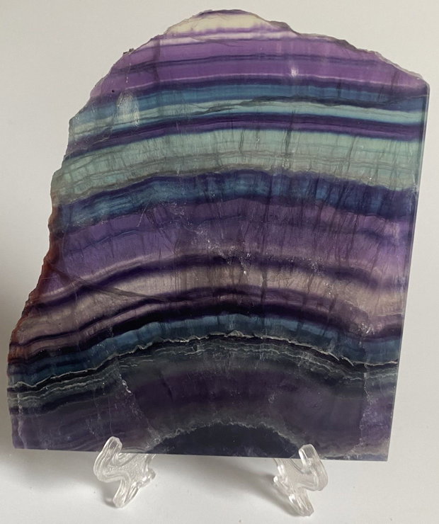 Fluorit Rainbow (Curcubeu) - Felie de piatra semipretioasa