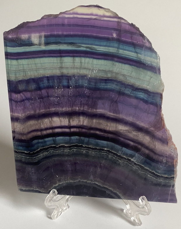 Fluorit Rainbow (Curcubeu) - Felie de piatra semipretioasa