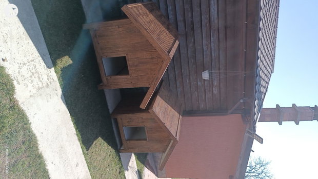 Cușcă câine izolată panouri sandwich 6 cm | Coteț termoizolat exterior 100x110x100 | Talie medie/mare