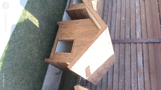 Cușcă câine izolată panouri sandwich 6 cm | Coteț termoizolat exterior 100x110x100 | Talie medie/mare