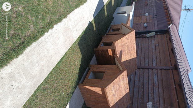 Cușcă câine izolată panouri sandwich 6 cm | Coteț termoizolat exterior 100x110x100 | Talie medie/mare