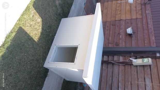 Cușcă câine izolată panouri sandwich 6 cm | Coteț termoizolat exterior 100x110x100 | Talie medie/mare