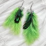 Cercei handmade din pene naturale 02048