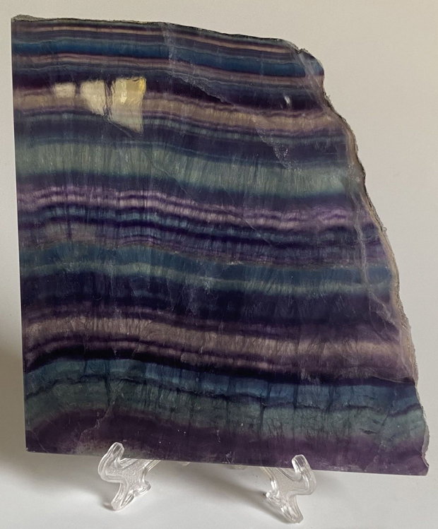 Fluorit Rainbow (Curcubeu) - Felie de piatra semipretioasa