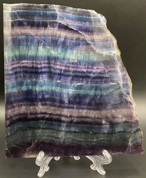 Fluorit Rainbow (Curcubeu) - Felie de piatra semipretioasa