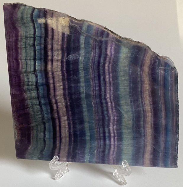 Fluorit Rainbow (Curcubeu) - Felie de piatra semipretioasa