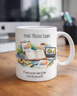 Cana cu nume  Profesor de Contabilitate | Cadou personalizat Dedaruit