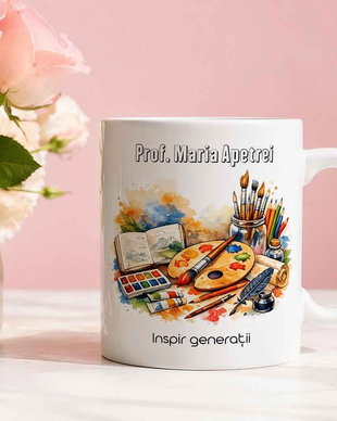 Cana Profesoară Desen  Cadou Personalizat Dedaruit