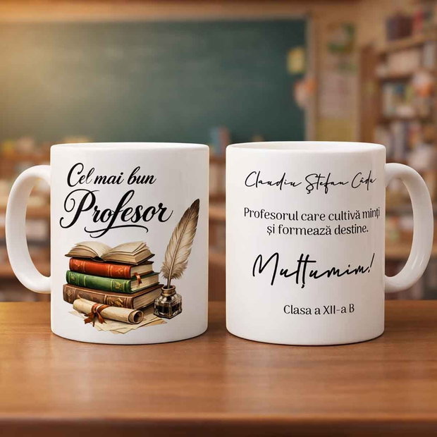 Cana Personalizată pentru Cel Mai Bun Profesor