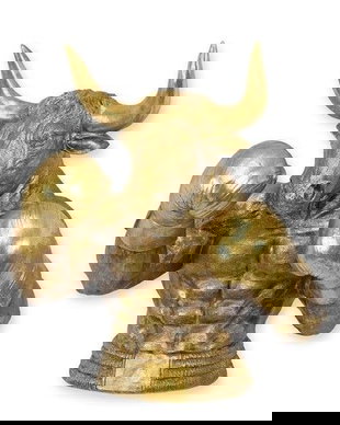 Bust taur boxer-statueta din rasini speciale