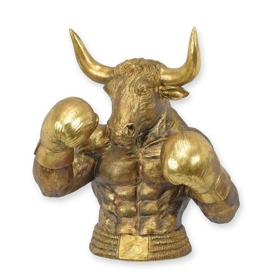 Bust taur boxer-statueta din rasini speciale