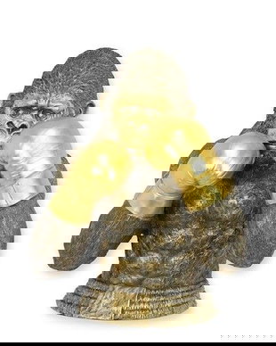 Bust maimuta boxer-statueta din rasini speciale