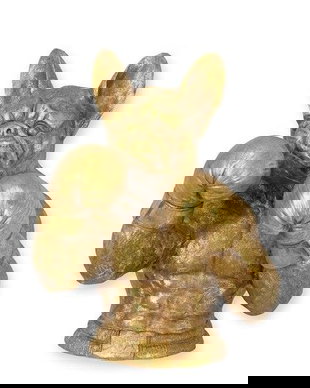 Bust buldog boxer-statueta din rasini speciale