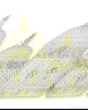 Set doua colivii patrate din fier forjat antik white