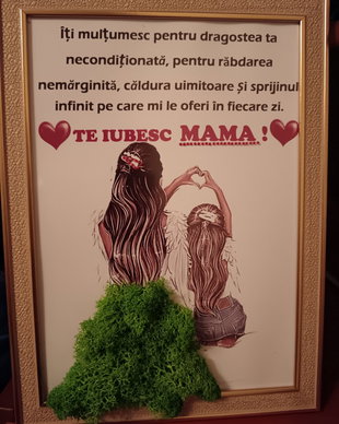 Tablou personalizat, cu licheni