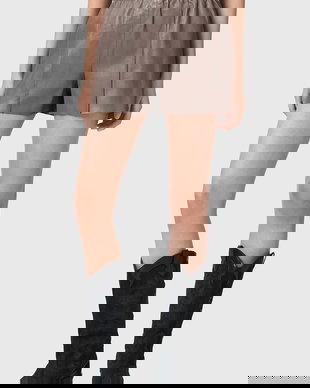 AllSaints pantaloni scurți pentru femei, din piele FRAN