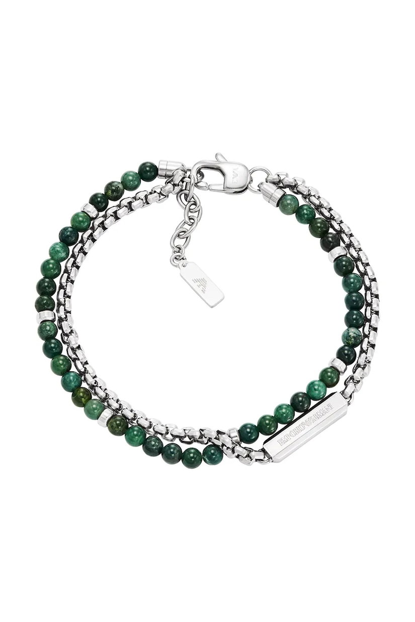 Emporio Armani brățară pentru bărbați oțel inoxidabil agat Eagle Logo