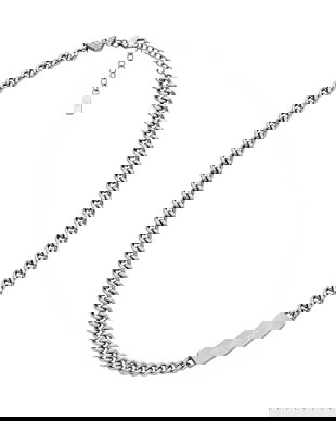 Emporio Armani colier pentru bărbați, din oțel inoxidabil fără piatră Eagle Logo