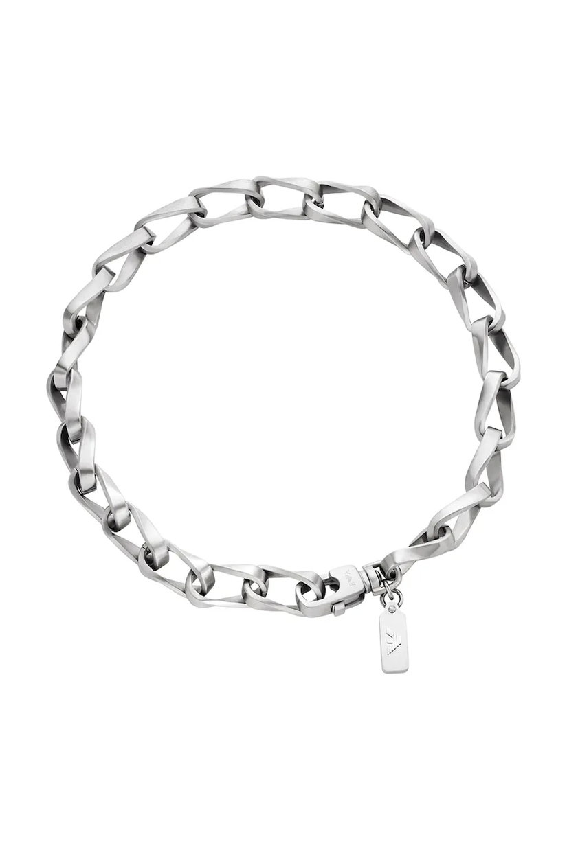 Emporio Armani colier pentru bărbați, din oțel inoxidabil fără piatră Eagle Logo