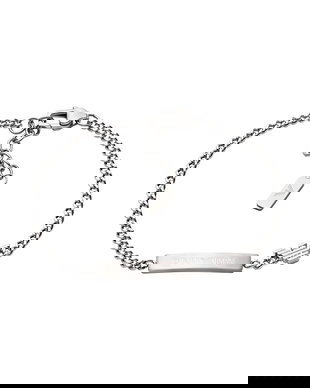 Emporio Armani brățară pentru bărbați, din oțel inoxidabil fără piatră Eagle Logo