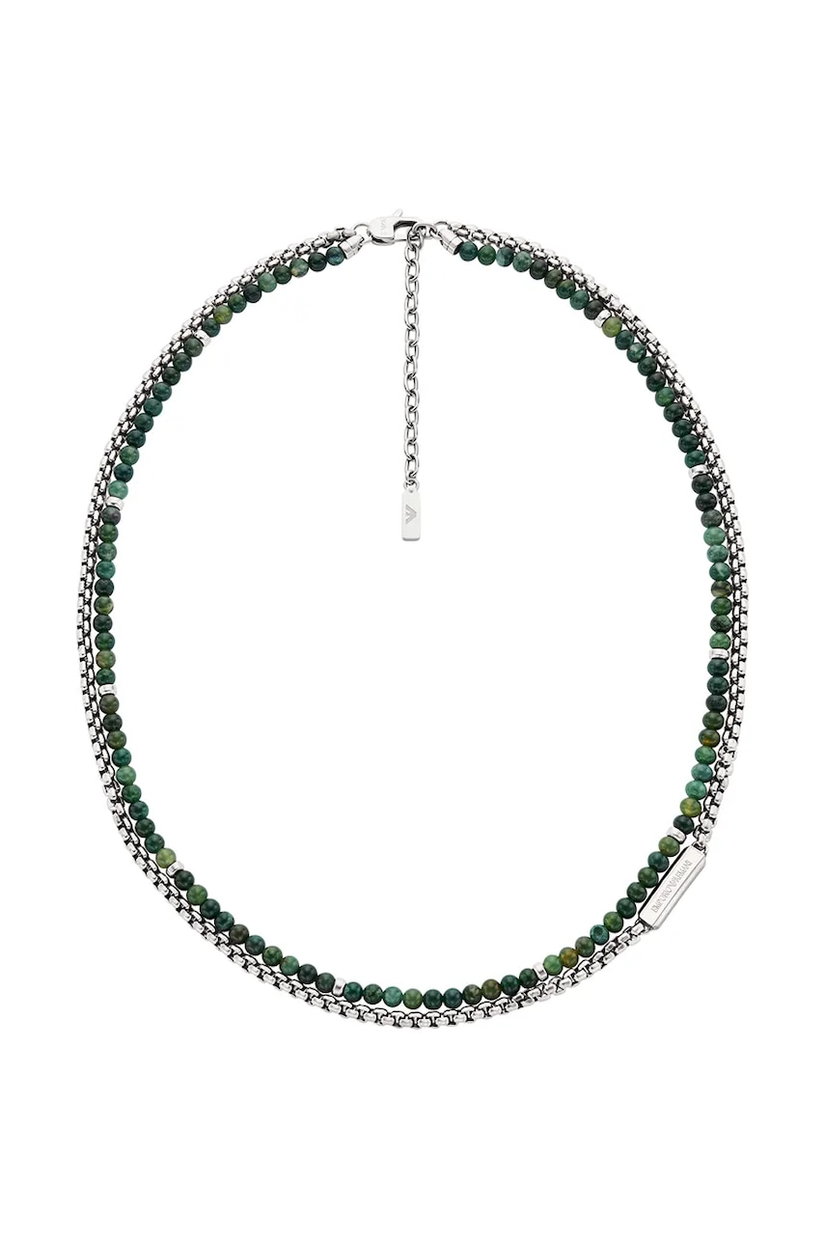 Emporio Armani colier pentru bărbați oțel inoxidabil agat Eagle Logo