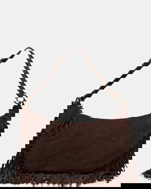 ViCOLO geantă croissant damska din piele întoarsă