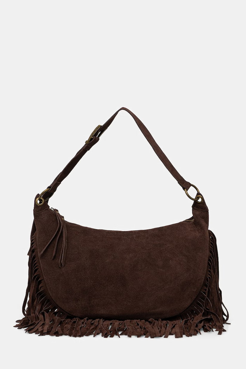 ViCOLO geantă croissant damska din piele întoarsă