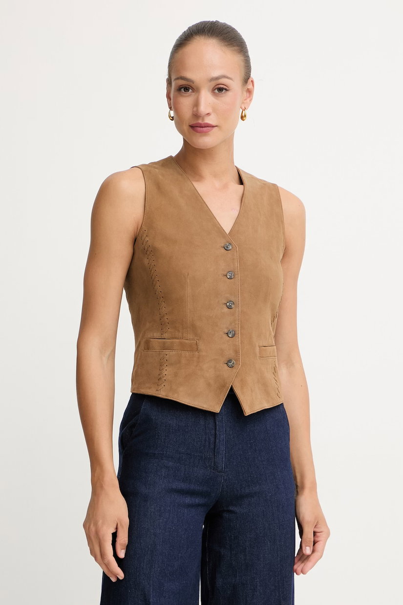 Weekend Max Mara vestă pentru femei, din piele întoarsă VETUSTA