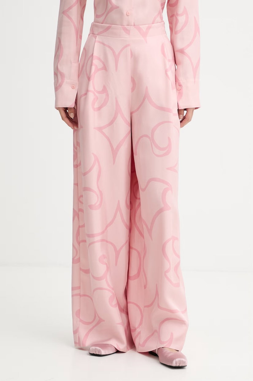 Marimekko pantaloni wide leg pentru femei, din vâscoză