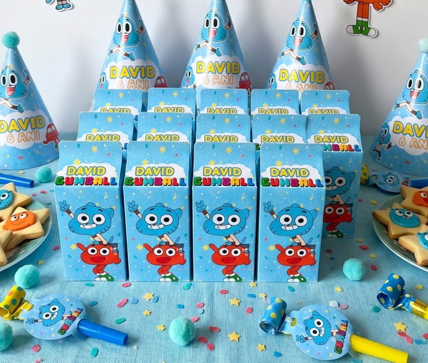 Coifuri Gumball personalizate cu nume și cifră