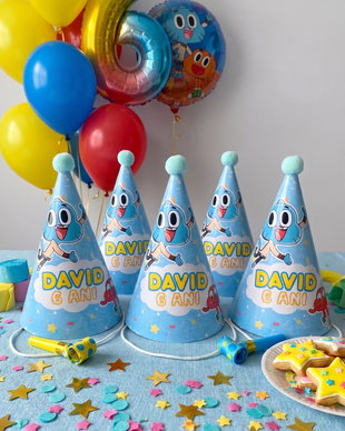 Coifuri Gumball personalizate cu nume și cifră