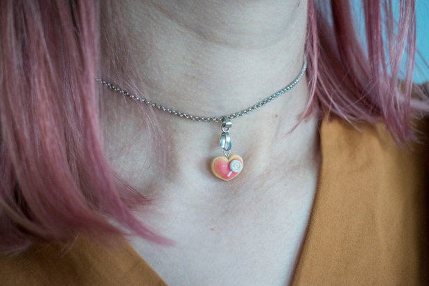 Lăntișor Choker Inimă Dulce