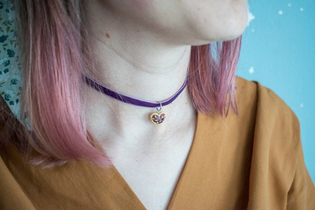 Lăntișor Choker Inimă Sprinkles