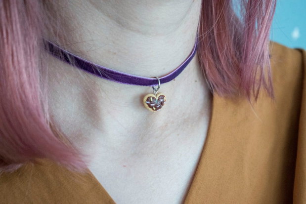 Lăntișor Choker Inimă Sprinkles