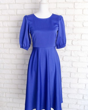 Rochie Eleganta Tafta Satinata Albastra
