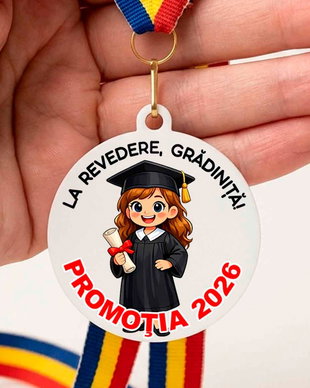 Medalie Absolvent Gradinita - Model Fata