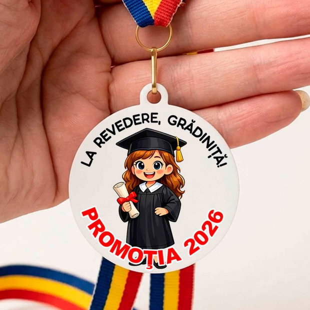 Medalie Absolvent Gradinita - Model Fata