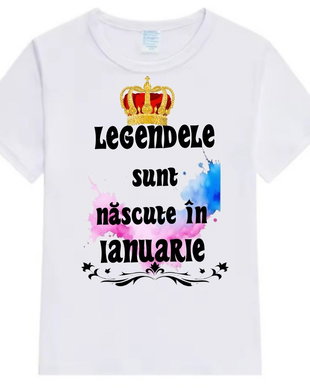 Tricou personalizat cu luna nașterii