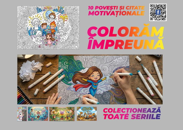 Carte de colorat - Super Eroi - Colorăm Împreună