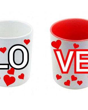 Set căni  personalizate cuplu ,, LOVE"