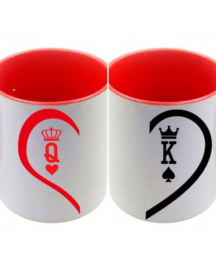 Set căni cuplu, personalizate ,, King & Queen "