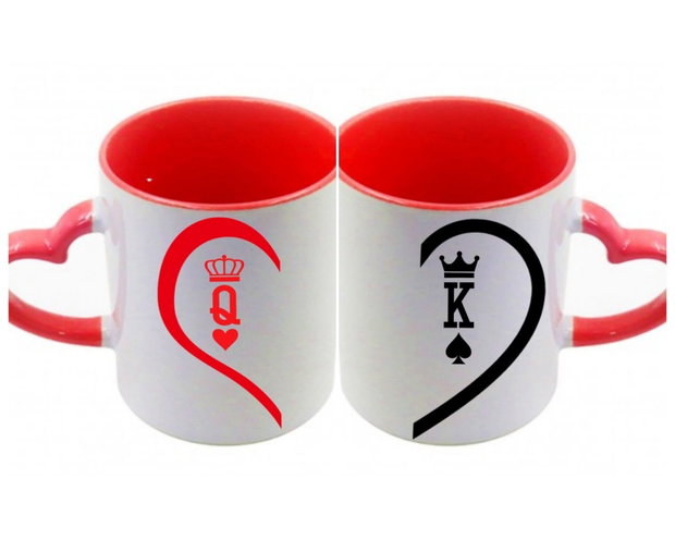 Set căni cuplu, personalizate ,, King & Queen "