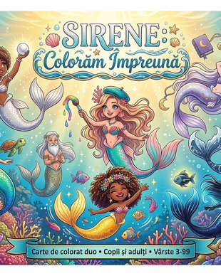 Carte de colorat - Sirene - Colorăm Împreună
