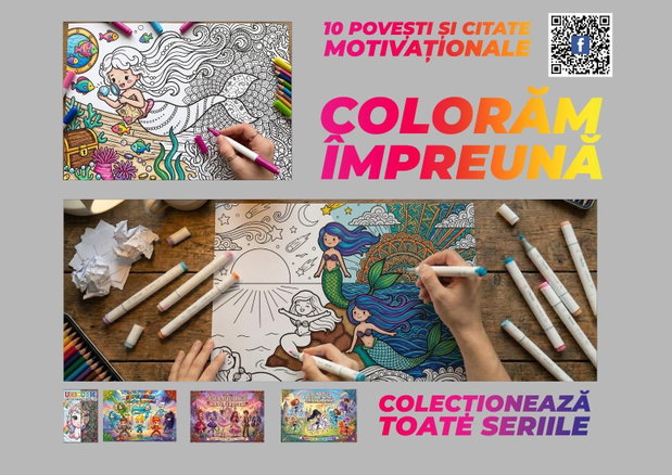 Carte de colorat - Sirene - Colorăm Împreună