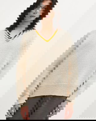 Visvim pulover de lână COLLEGE V-NECK