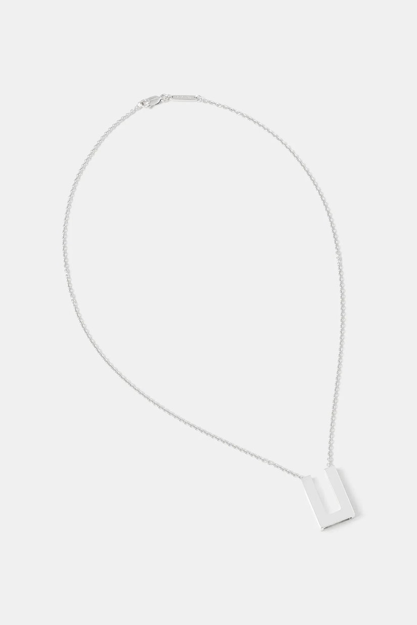 Tom Wood colier de argint Square Pendant