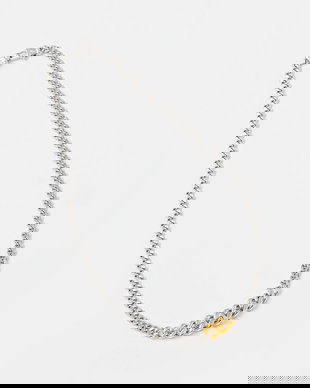 Tom Wood colier de argint Dean Chain Duo