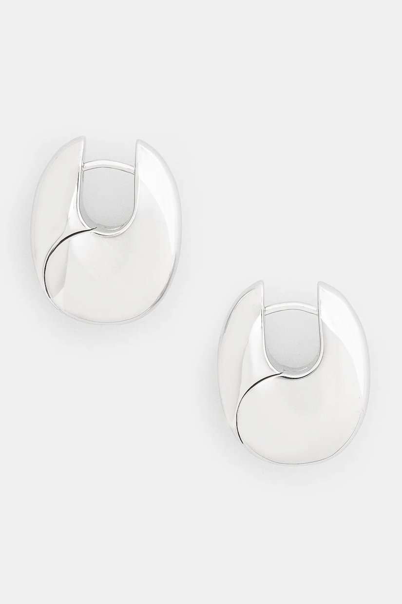 Tom Wood cercei de argint Pebble Hoops Medium V1