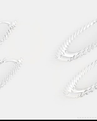 Tom Wood cercei de argint Liz Hoops Pave